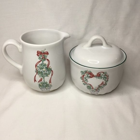 Corelle Dining Vintage Corelle Callaway Ivy Holiday Creamer Sugar